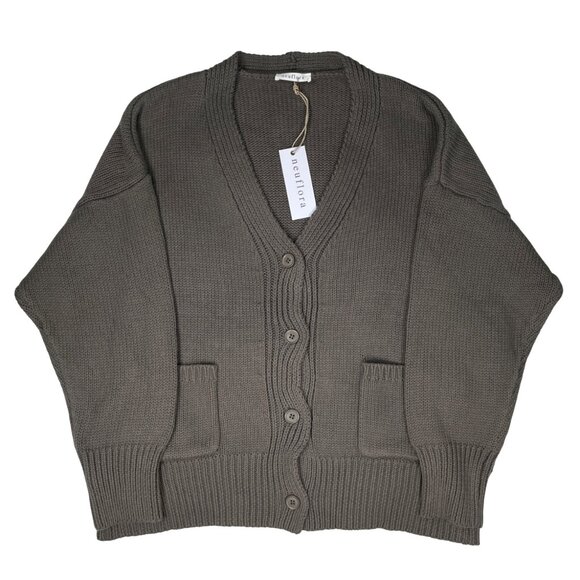 Neuflora Oversized Cardigan Button Front Relaxed Fall Layering Sweater Women’s S - Picture 5 of 16
